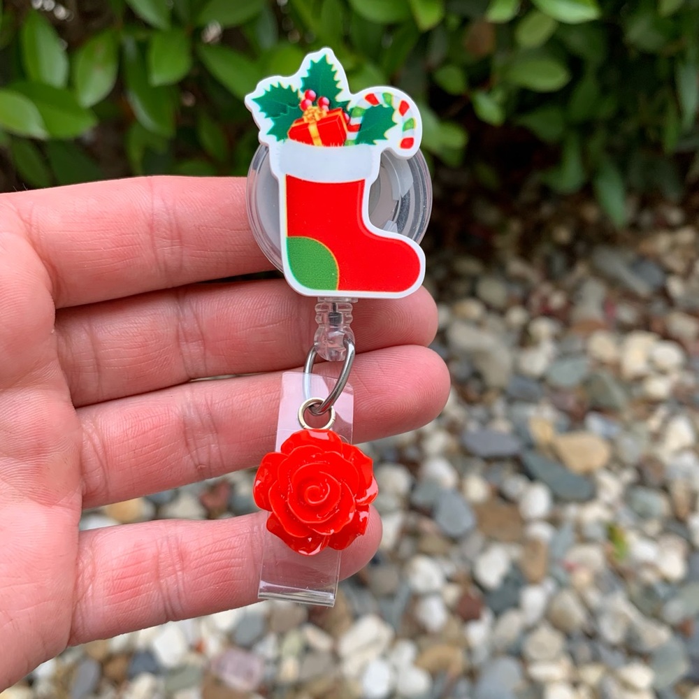 Christmas Stocking Badge Holder